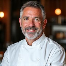Portrait souriant et professionnel du Chef Julien Dubois, fondateur de L'Arbre Gourmand.