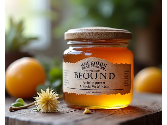 Miel artisanal en pot avec étiquette L'Arbre Gourmand