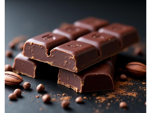 Chocolat noir intense avec éclats de fèves de cacao