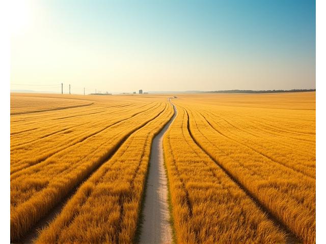 Champs de céréales sous un ciel bleu, pratiques raisonnées, Lyon
