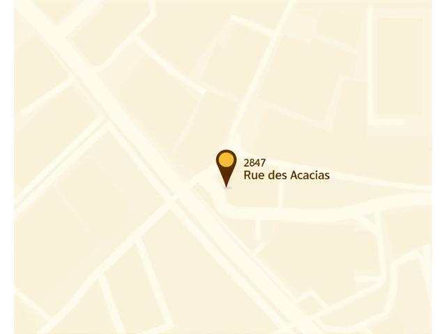 Carte stylisée indiquant l'emplacement de L'Arbre Gourmand au 2847 Rue des Acacias, Lyon 69002.