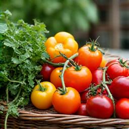Gros plan sur des légumes biologiques frais et colorés dans un panier en osier à Lyon.